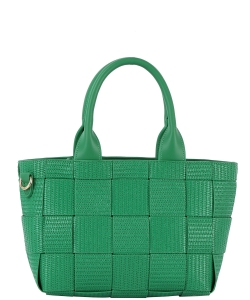 Fashion Woven Top Handle Tote Bag HGE-0156 GREEN